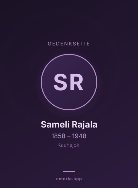 Gedenkportrait von Sameli Rajala