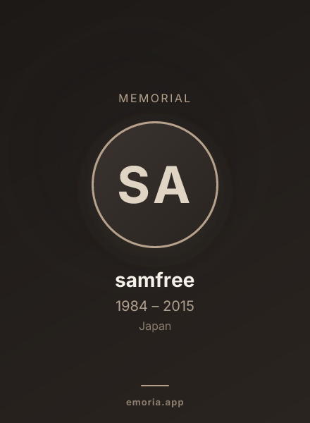 Memorial portrait of samfree