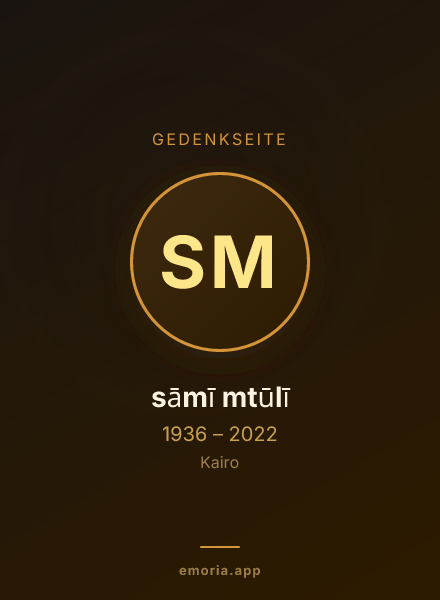 Gedenkportrait von sāmī mtūlī