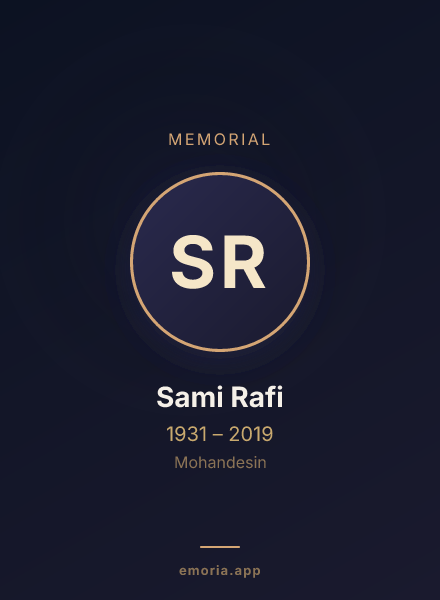 Memorial portrait of Sami Rafi