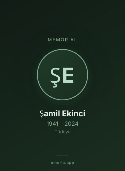 Memorial portrait of Şamil Ekinci