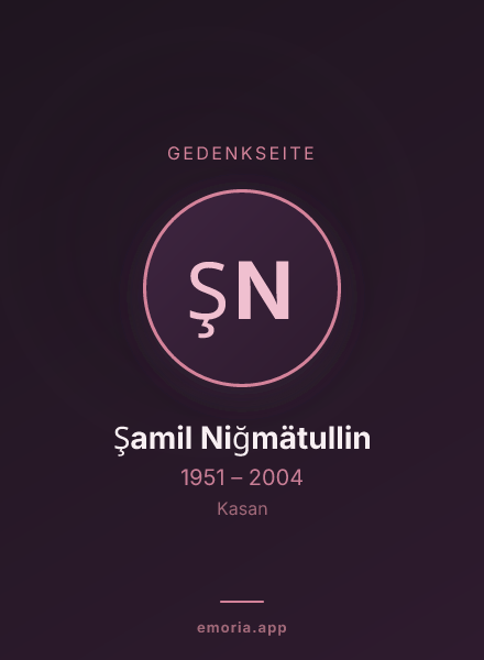Gedenkportrait von Şamil Niğmätullin