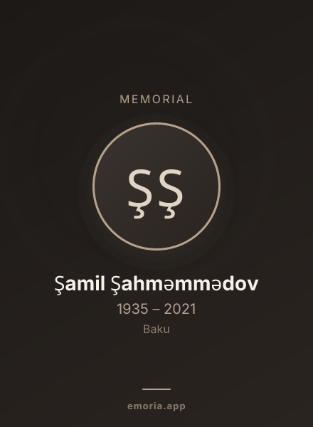 Memorial portrait of Şamil Şahməmmədov