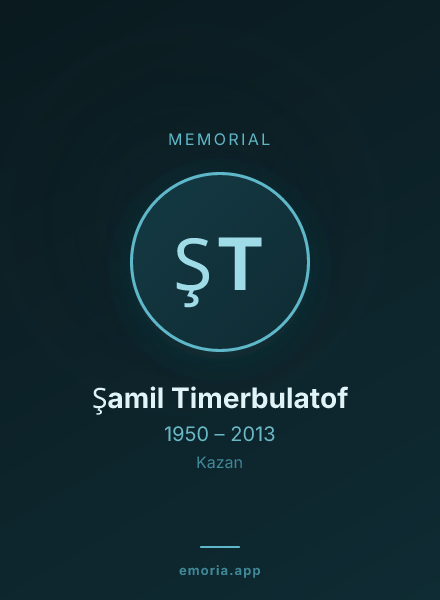 Memorial portrait of Şamil Timerbulatof