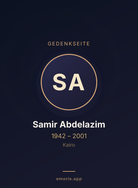 Gedenkportrait von Samir Abdelazim