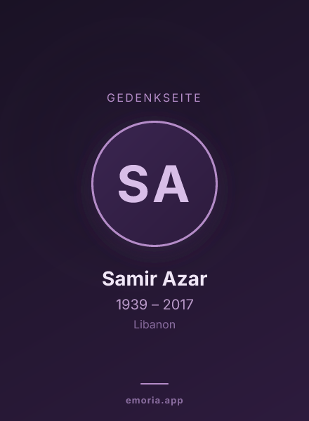 Gedenkportrait von Samir Azar