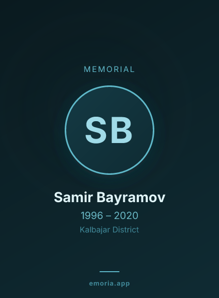 Memorial portrait of Samir Bayramov