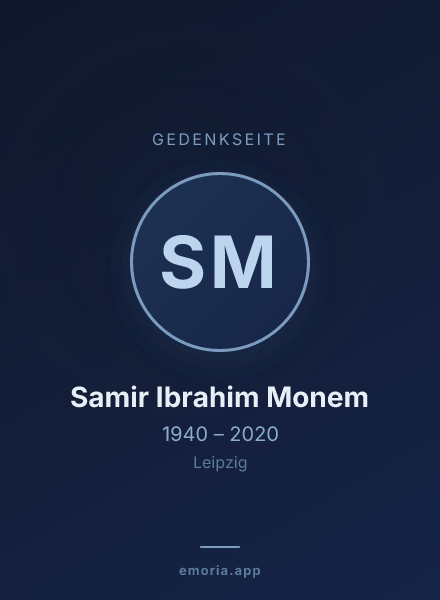 Gedenkportrait von Samir Ibrahim Monem