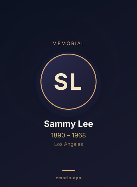 Memorial portrait of Sammy Lee