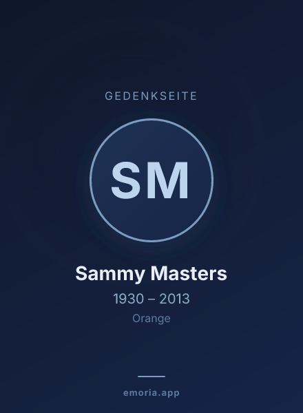 Gedenkportrait von Sammy Masters