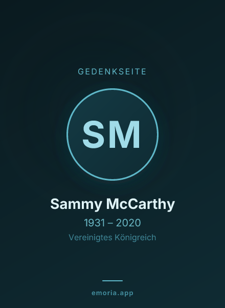Gedenkportrait von Sammy McCarthy
