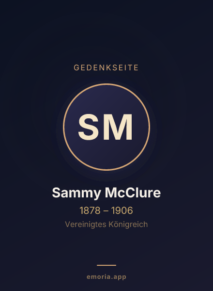 Gedenkportrait von Sammy McClure