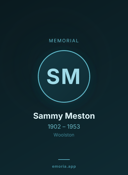 Memorial portrait of Sammy Meston
