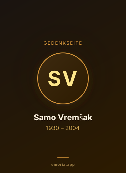 Gedenkportrait von Samo Vremšak
