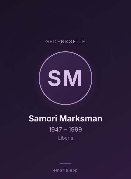 Gedenkportrait von Samori Marksman