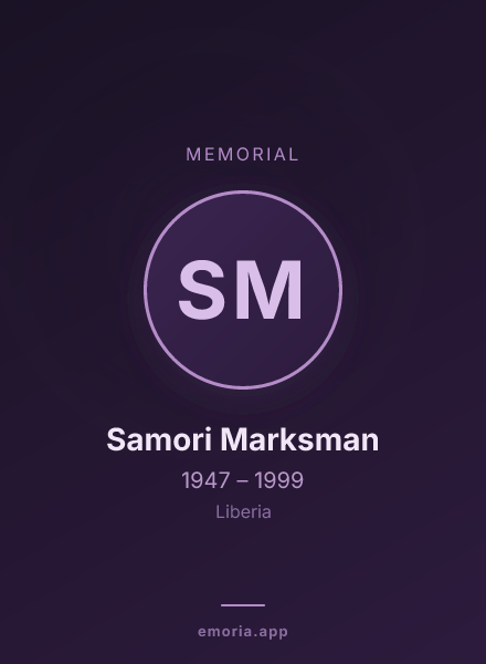 Memorial portrait of Samori Marksman