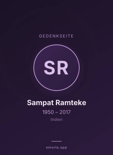 Gedenkportrait von Sampat Ramteke