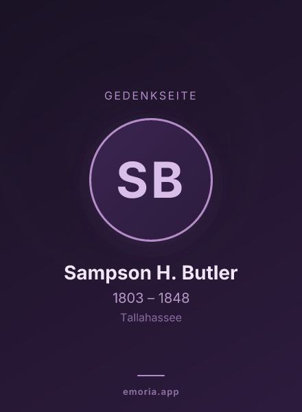 Gedenkportrait von Sampson H. Butler