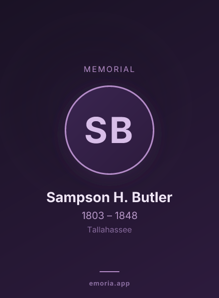 Memorial portrait of Sampson H. Butler