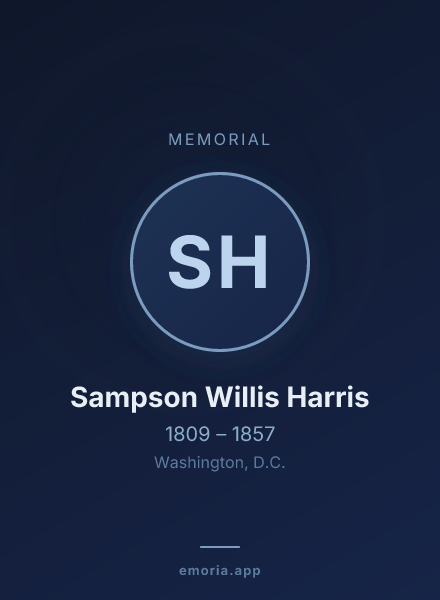 Memorial portrait of Sampson Willis Harris