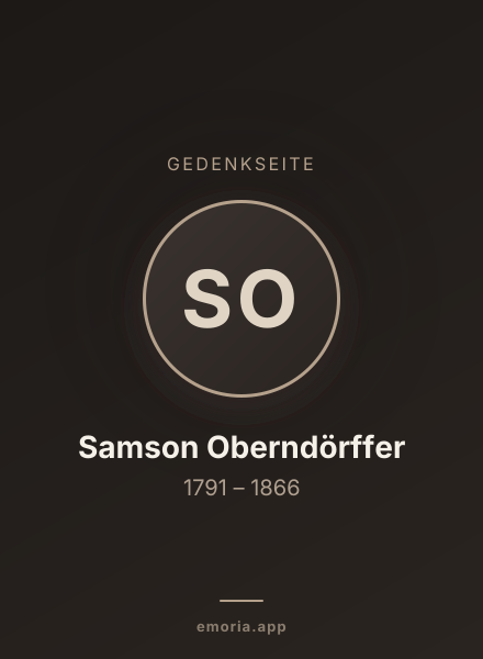 Gedenkportrait von Samson Oberndörffer