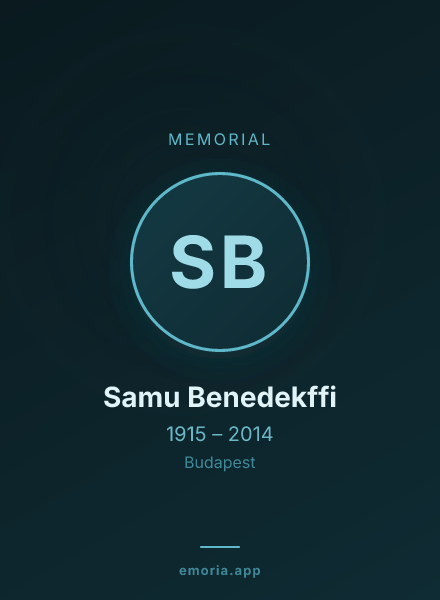 Memorial portrait of Samu Benedekffi