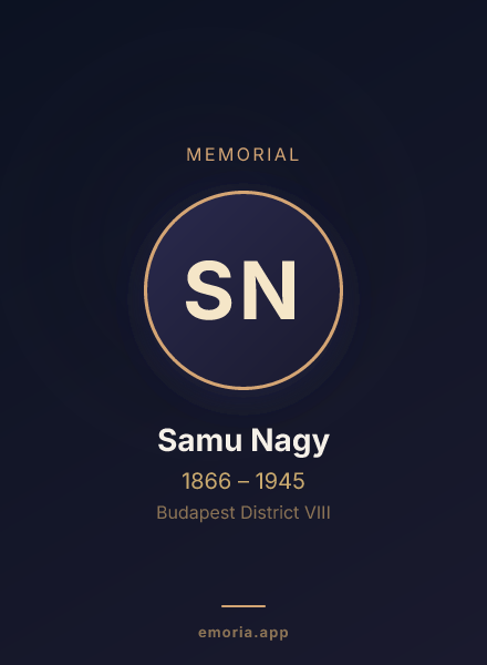 Memorial portrait of Samu Nagy