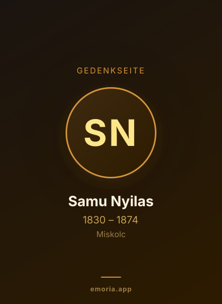 Gedenkportrait von Samu Nyilas