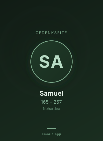 Gedenkportrait von Samuel