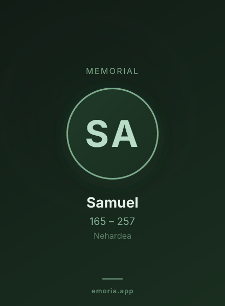 Memorial portrait of Samuel