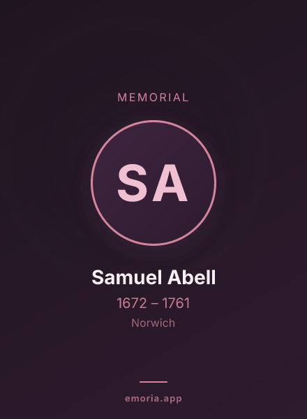 Memorial portrait of Samuel Abell