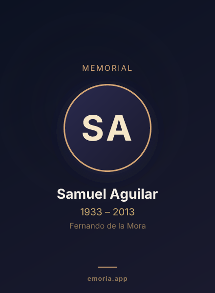 Memorial portrait of Samuel Aguilar