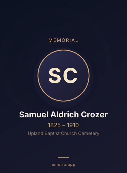 Memorial portrait of Samuel Aldrich Crozer