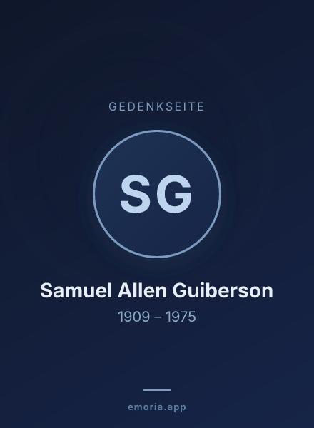 Gedenkportrait von Samuel Allen Guiberson