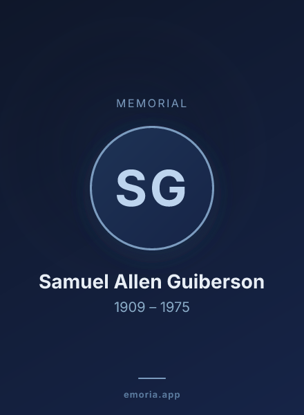 Memorial portrait of Samuel Allen Guiberson