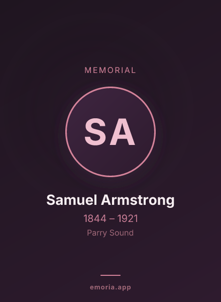 Memorial portrait of Samuel Armstrong