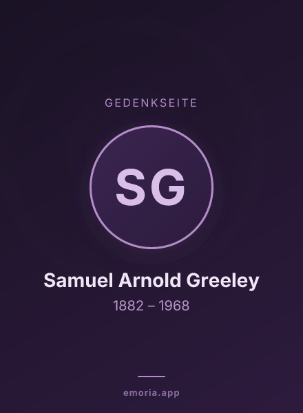 Gedenkportrait von Samuel Arnold Greeley