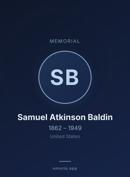 Memorial portrait of Samuel Atkinson Baldin