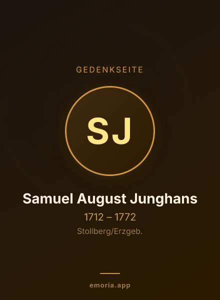 Gedenkportrait von Samuel August Junghans