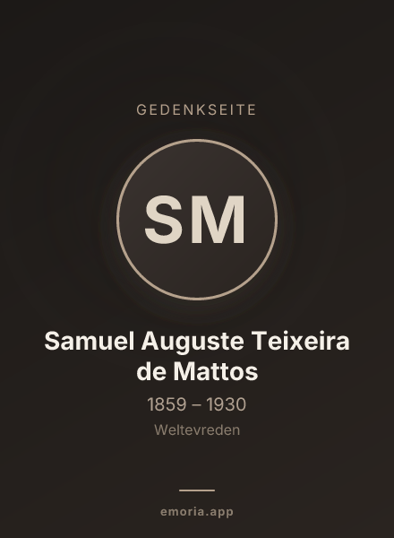 Gedenkportrait von Samuel Auguste Teixeira de Mattos