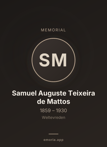 Memorial portrait of Samuel Auguste Teixeira de Mattos