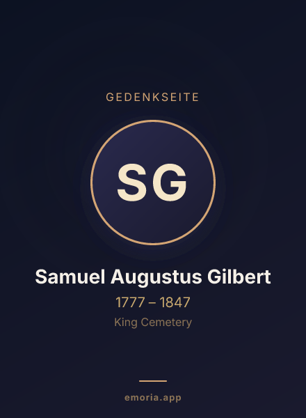 Gedenkportrait von Samuel Augustus Gilbert
