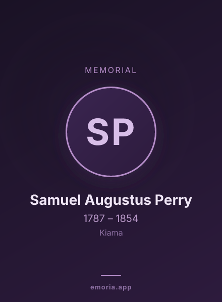 Memorial portrait of Samuel Augustus Perry