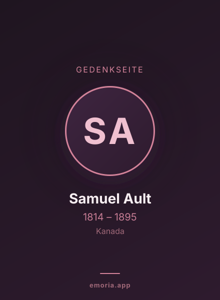 Gedenkportrait von Samuel Ault