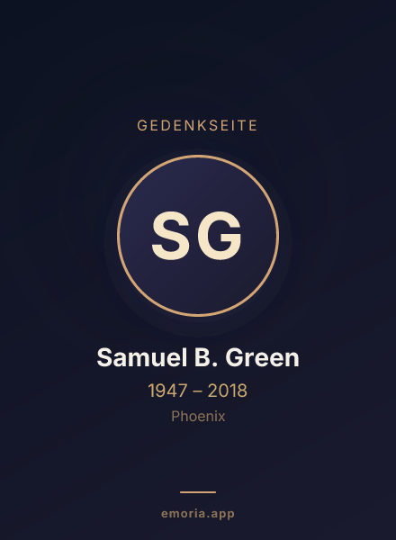 Gedenkportrait von Samuel B. Green