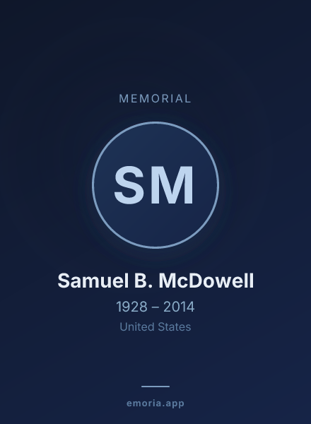 Memorial portrait of Samuel B. McDowell
