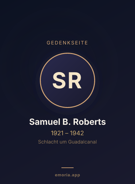 Gedenkportrait von Samuel B. Roberts