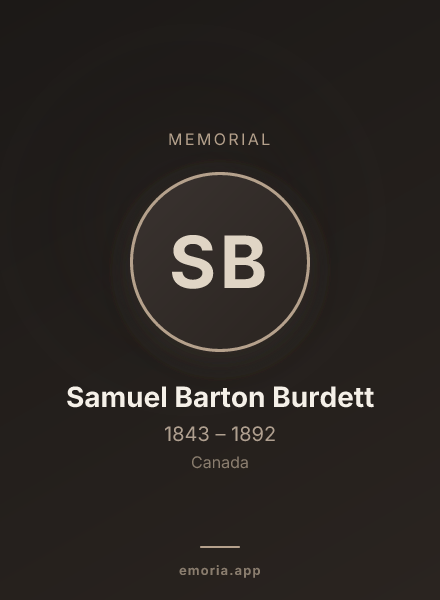 Memorial portrait of Samuel Barton Burdett