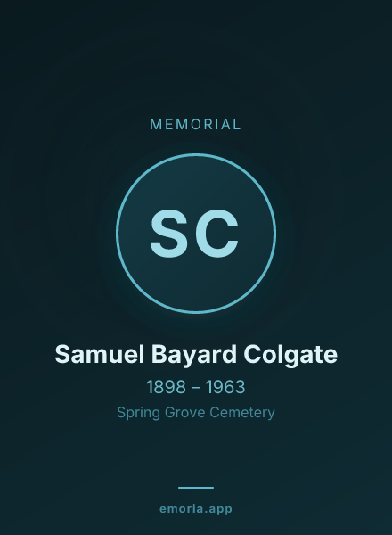 Memorial portrait of Samuel Bayard Colgate