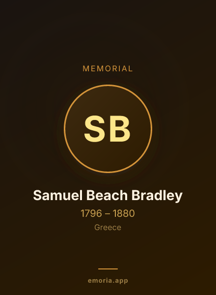 Memorial portrait of Samuel Beach Bradley